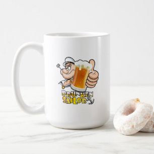 De Café Marinheiro Bêbado Caneca Clássica #15
