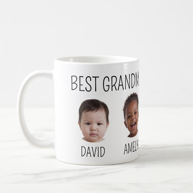 De Café Melhor Avó Foto Preto Texto Caneca Branca (Esquerda)