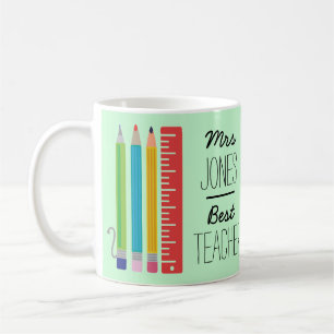 De Café Melhor caneca personalizada do lápis do professor