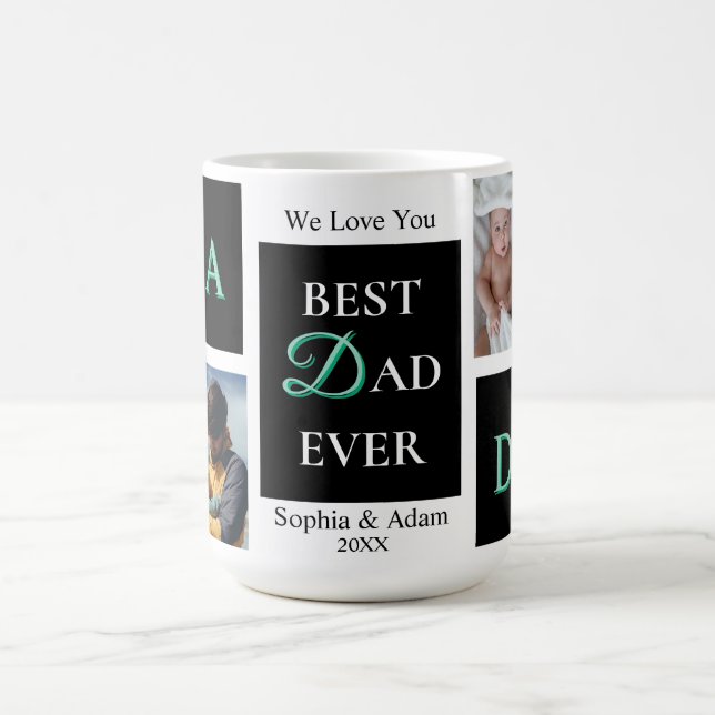 De Café Melhor Pai do Mundo 4 Caneca Personalizada com Fot (Centro)