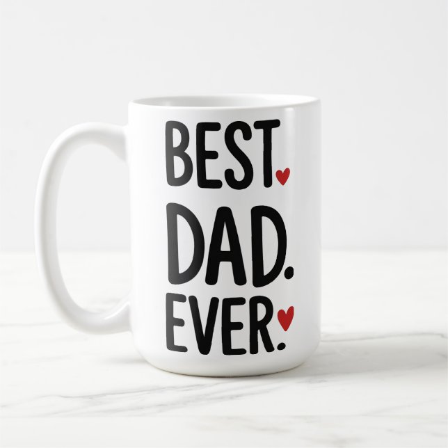 De Café Melhor Pai do Mundo Caneca do Dia dos Pais Moderna (Esquerda)