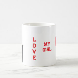 De Café Menina do amor em caneca