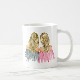 De Café Meninas louras da caneca dois do presente dos