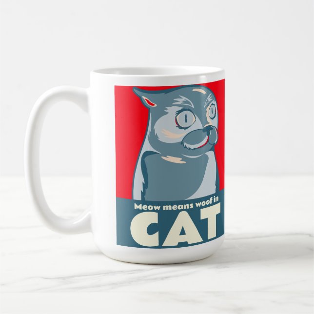 De Café Meow significa woin cat engraçado citando caneca d (Esquerda)