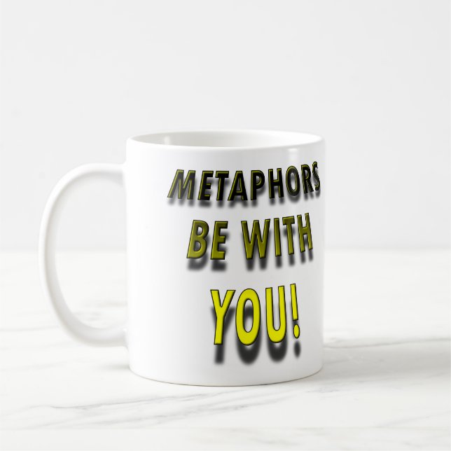 De Café Metáforas Fiquem Com Você Caneca Divertida ou Cane (Esquerda)