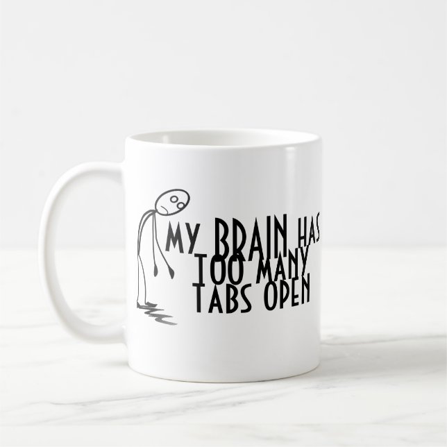 De Café Meu cérebro tem caneca aberta demais das abas (Esquerda)