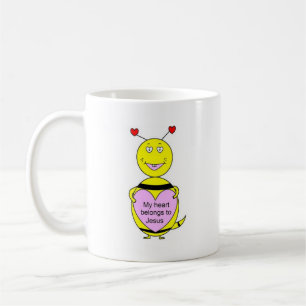 De Café Meu coração pertence à caneca do dia dos namora