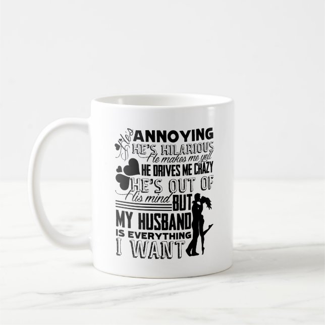 De Café Meu marido é tudo que eu quero a caneca (Esquerda)