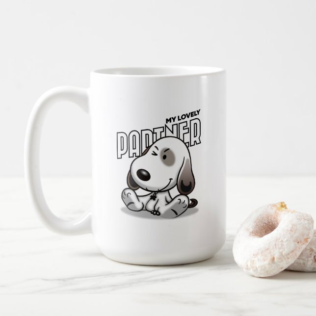 De Café Meu Parceiro Adorado | Caneca Clássica 15# (Com Donut)
