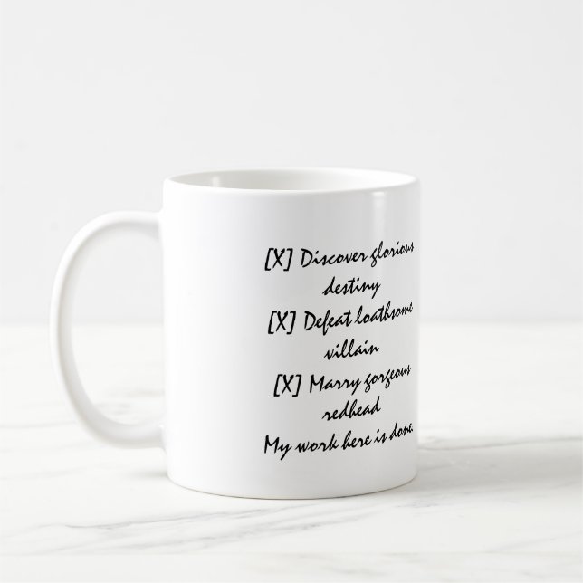 De Café Meu trabalho aqui é caneca feita (Esquerda)