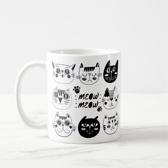 De Café Miau, Miau Caneca - Presente Perfeito para um Aman (Esquerda)