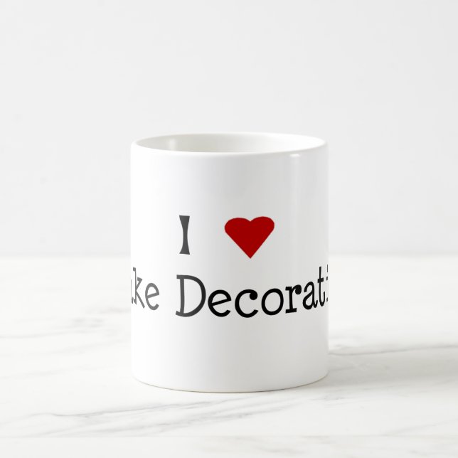 De Café Mim bolo do coração que decora a caneca (Centro)