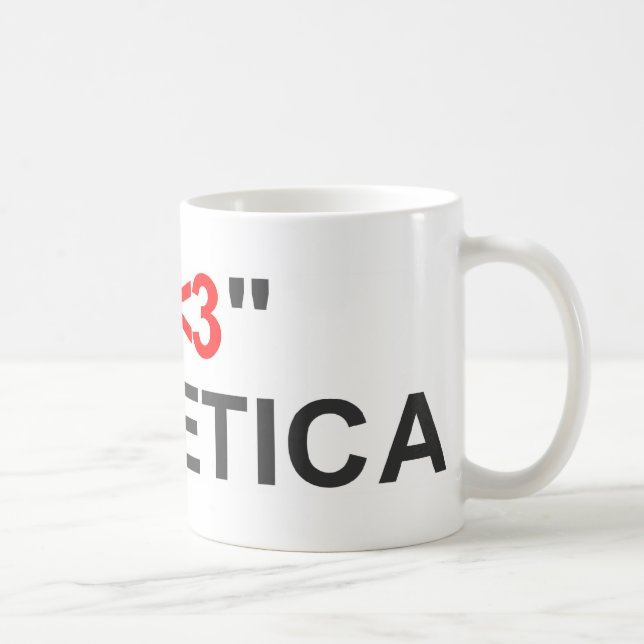De Café Mim caneca "<3" HELVÉTICA (Direita)