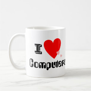 De Café Mim caneca dos computadores do coração (amor)