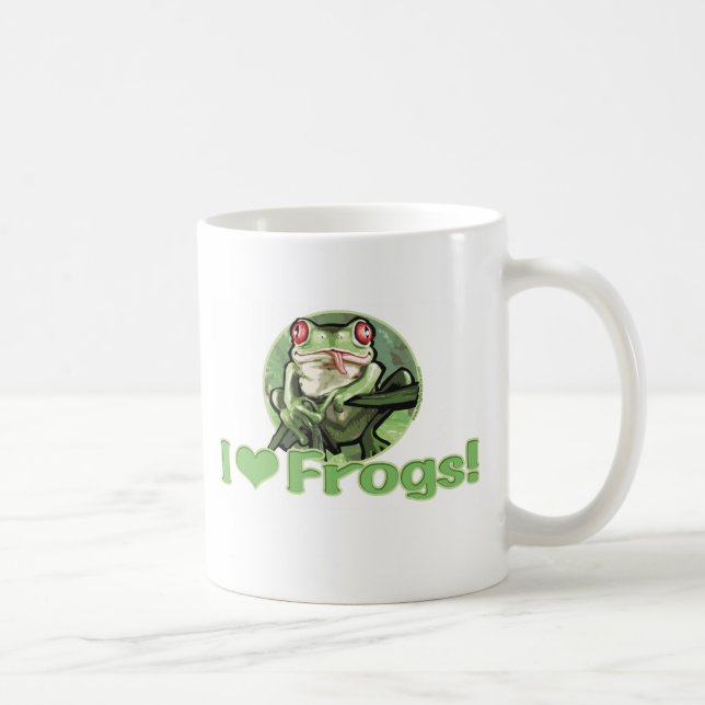 De Café Mim caneca dos sapos do coração (Direita)