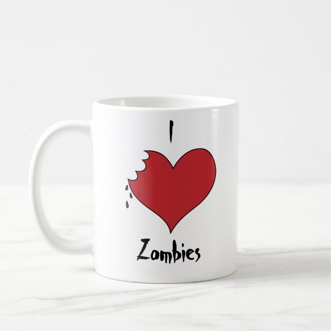 De Café Mim caneca dos zombis do coração (Esquerda)