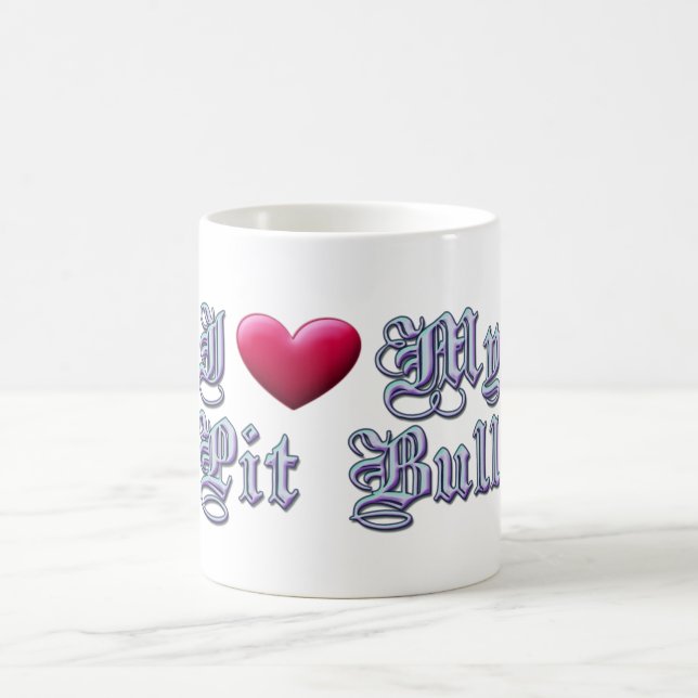 De Café Mim coração minha caneca do pitbull (Centro)