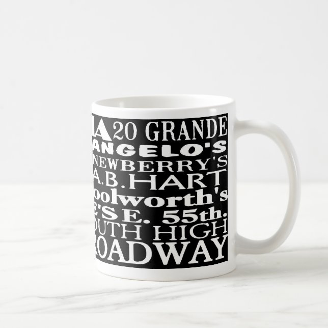 De Café Minha caneca da vizinhança com texto branco (Direita)