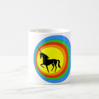 DE CAFÉ MINHA CANECA PRETA DO UNICÓRNIO.