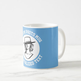 De Café Minha Face em uma Caneca Personalizada AZUL POEIRA
