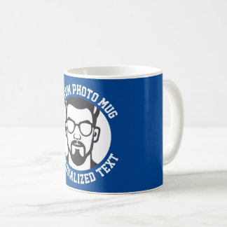 De Café Minha Face em uma Caneca Personalizada CHELSEA AZU
