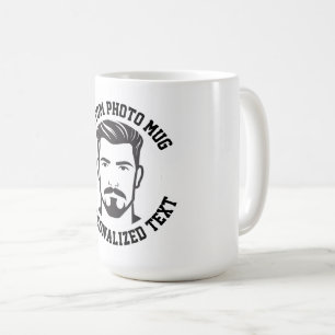 De Café Minha Face em uma Caneca Personalizada Grande