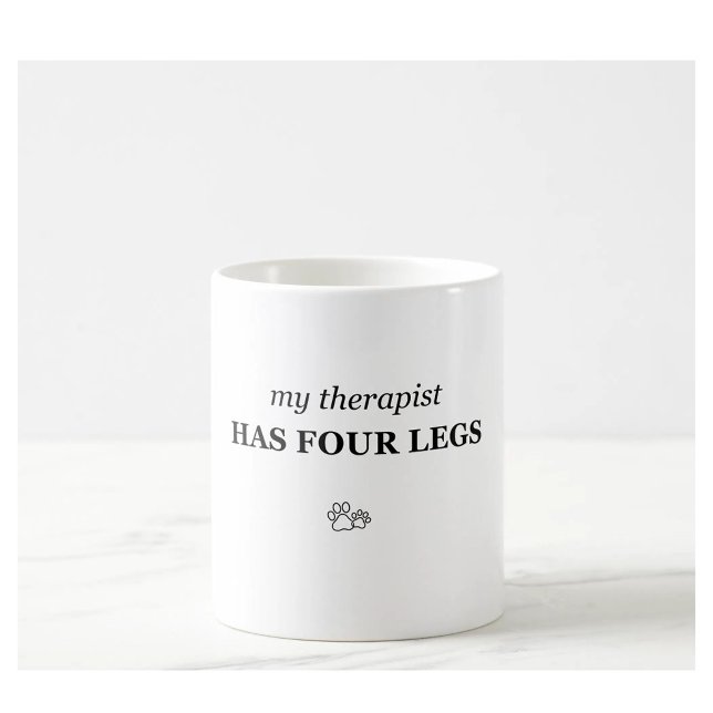De Café Minha Terapeuta Tem Quatro Pernas Caneca Engraçada (Criador carregado)