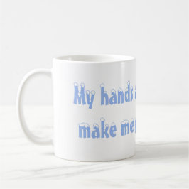 De Café Minhas mãos são caneca fria