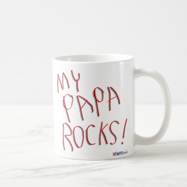 De Café Minhas rochas da papá! Caneca (Direita)