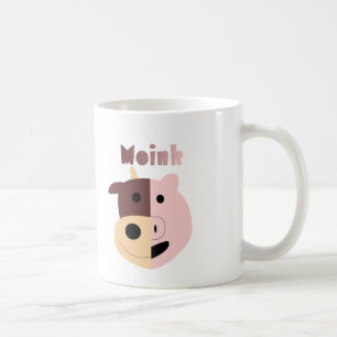 De Café Moink: Vaca dos desenhos animados e caneca do
