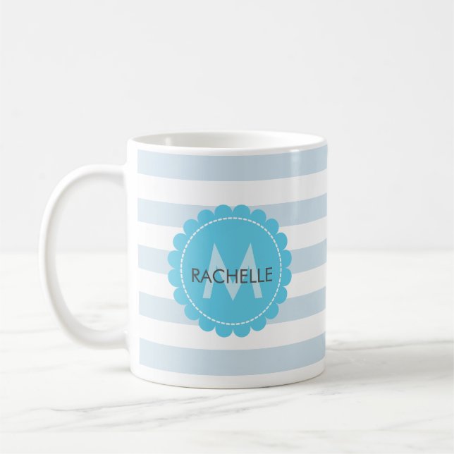 De Café Monograma, personalizado, caneca personalizada com (Esquerda)