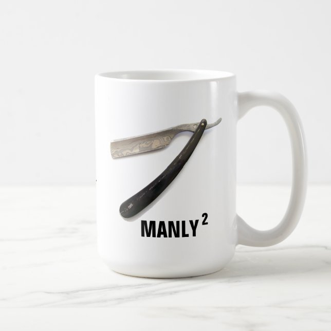 DE CAFÉ MONOGRAMED ESQUADRADO VIRIL QUE BARBEIA A CANECA (Direita)