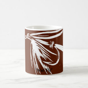 De Café "Mosca molhada" na caneca clássica marrom da mosc