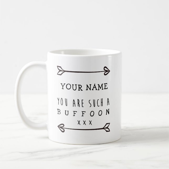 De Café Mug Personalizado - Buffoon - Caneca Engraçada (Esquerda)