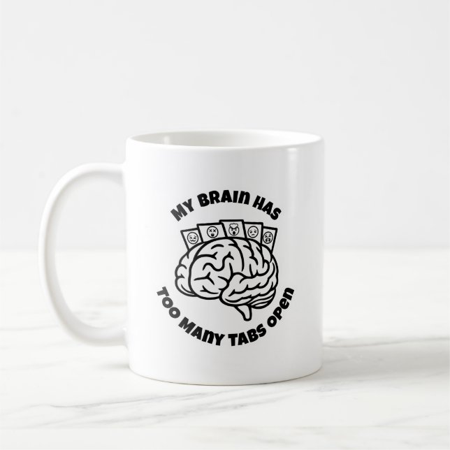 De Café Muitas Abas – Caneca Divertida para Pensadores Exc (Esquerda)