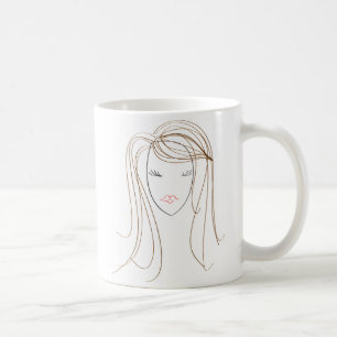 De Café Mulher na caneca