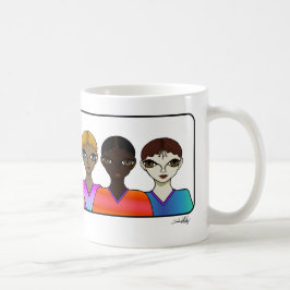 De Café Mulheres Alinhadas. Caneca