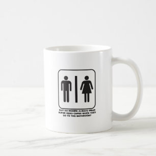 De Café Mulheres Usando Capas no Banheiro Caneca Divertida