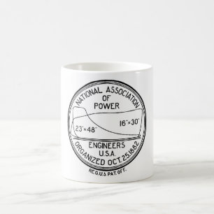 De Café N.A.P.E. Caneca retro do branco do logotipo