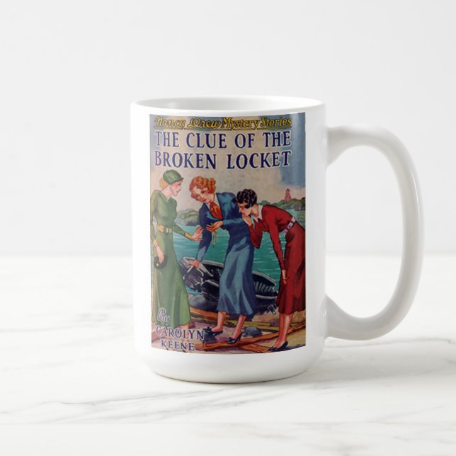 De Café Nancy Drew vintage mistério livro cobrir caneca (Direita)