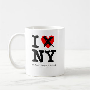 De Café Não Amo Nova York Caneca Divertida Humor