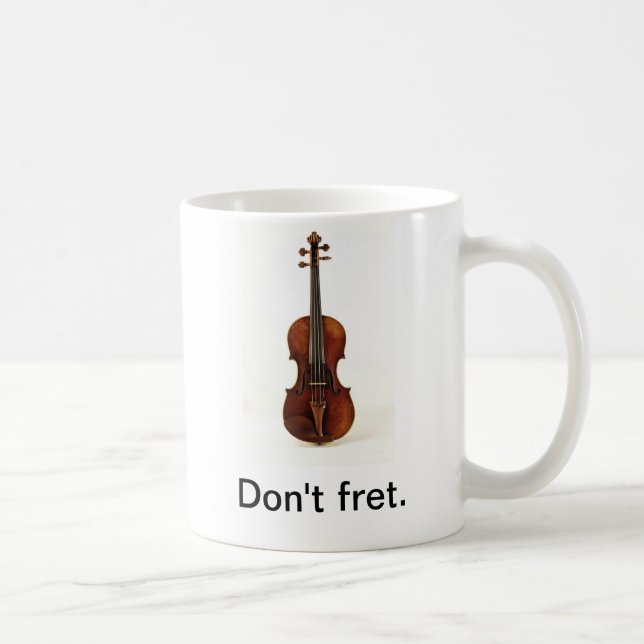 De Café Não desgaste. Caneca do violino (Direita)