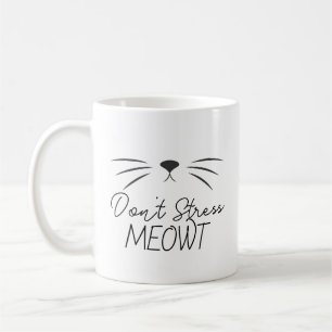 De Café Não Estresse Meowt Caneca Engraçada para Amantes d
