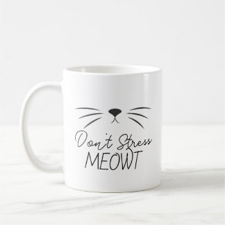 De Café Não Estresse Meowt Caneca Engraçada para Amantes d