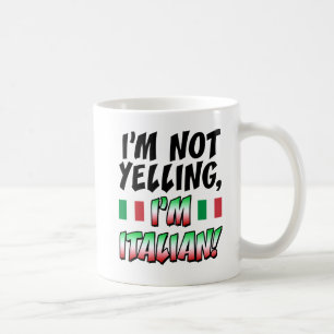 De Café Não gritando eu sou caneca italiana
