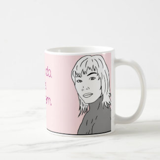 De Café Não obtenha uma caneca do monograma do peito