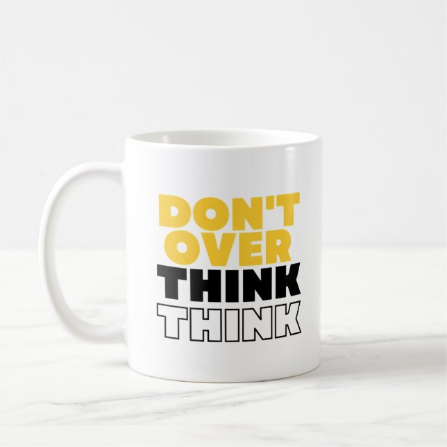 De Café Não pense em pensar na caneca vintage (Esquerda)