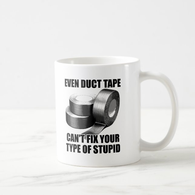 De Café Não pode a caneca engraçada estúpida da fita (Direita)