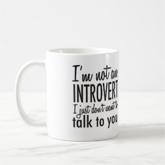 De Café Não uma caneca introvertida