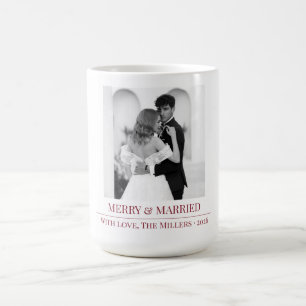 De Café Natal Feliz & Casados - Caneca Personalizada para